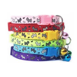 Collier réglable avec cloche pour animal de compagnie animal de compagnie mignon Teddy FN chien