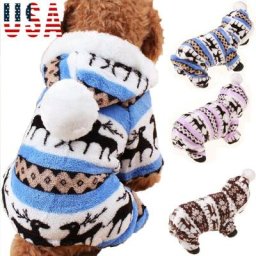 Manteau à capuche en velours pour chien pyjama en molleton doux mignon et chaud chiot chat