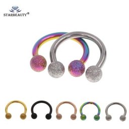 Starbeauty-Piercing circulaire en acier 16G 2 pièces jauge 3mm générateurs SION L fer à cheval