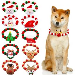 Boule de cheveux de cerf réglable pour animal de compagnie nœud papillon décoratif de Noël pour