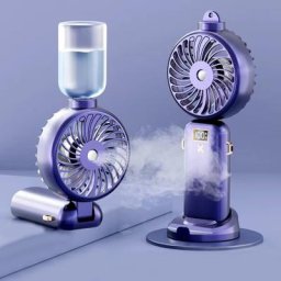 Ventilateur électrique pliant avec affichage numérique 5W 5000mAh fonction de pulvérisation
