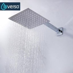 Pommeau de douche à effet pluie ultra fin acier inoxydable douche pluie finition chromée rond et