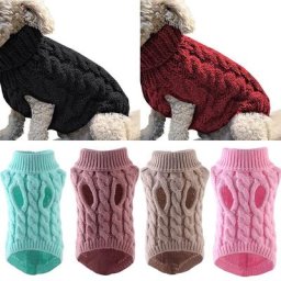 Pull chaud à col roulé pour chiens vêtements d'hiver pour chiots costume de chaton chat tenue
