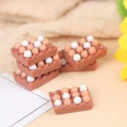 Œufs miniatures échelle 1:12 pour maison de poupée 6 pièces modèle de cuisine décor de cuisine