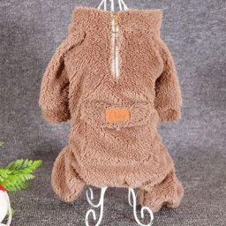 Combinaison pour chien en peluche douce vêtements chauds d'hiver pour petits et moyens chiens