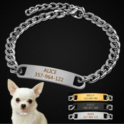 Collier personnalisé pour animaux de compagnie plaque signalétique gravée collier personnalisé
