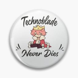 Technoblade Never Dies Soft Button Pin Funny Decor Danemark ge Cartoon Metal Revers Collar Lover