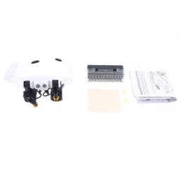 Lampe à lumière LED Lunettes doubles Loupe Lentille Lunettes Loupe Horloger Bijoux Grossissement