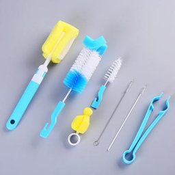 Ensemble d'éponges rotatives à 360 ° pour bouteille de lait de bébé brosse à haute densité