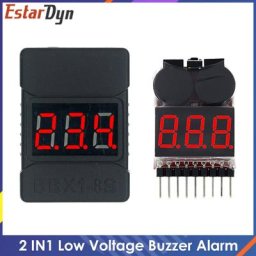 1-8S BBX1-8S 2 en 1 Lipo batterie testeur de tension/basse tension buzzer/batterie tension