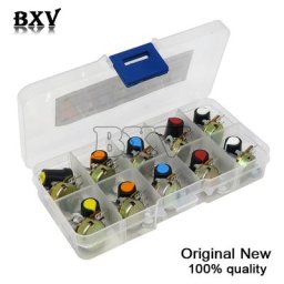 Kit de potentiomètre WH148 IBUW B1K 2K 5K 10K 20K 50K 100K 250K 500K 1M 15MM ensemble de