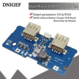DNIGEF – chargeur de batterie au Lithium 3.7 double Micro USB 18650 v à 5V 2a carte PCB Module