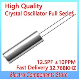 Résonateur à Quartz à cylindre 2 broches erreur de 3080 à 32.768KHz 10ppm 3x8 32.768K 12 5pf