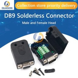Connecteur COM DB9 sans transfert terminal à souder DB9 connecteur mâle RS232 DB9 D-SUB femelle