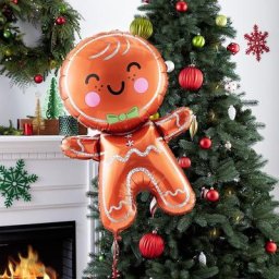 Ballon en pain d'épices pour homme 1 pièce en aluminium à hélium décoration de noël fête du