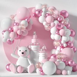 Kit de guirxiété de ballons en arc rose pastel rose métallique or rose décorations pour baby