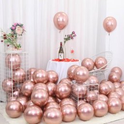 Ballon en Métal Or Rose pour Décoration de Fête d'Anniversaire pour Enfants Garçons et Filles