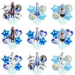 Ballons Gonflables en Aluminium à Motif de Dessin Animé Disney OlPG Elsa Anna Reine des Neiges