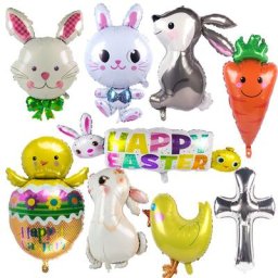 Ballons à hélium lapin de pâques décor lapin poussin carotte en aluminium ballons à air pour fête