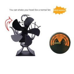 Thermomètre magnétique de poêle de ventilateur de cheminée pour poêle à bois de bûche compteur de