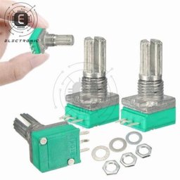 Potentiomètre à distance avec écrou et rondelle pour lecteur DVD arbre mométrage simple linéaire