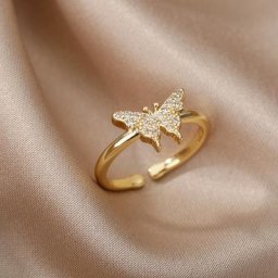Bagues papillon en acier inoxydable et Zircon pour femmes Bijoux créatifs doux Animal abeille à