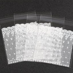 100 pièces dentelle blanche auto-adhésive fête boulangerie pain sac en plastique chocolat biscuits