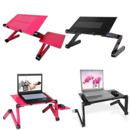 Table pliante en alliage d'aluminium pour ordinateur Portable support réglable pour lit canapé