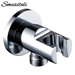 Smesiteli-Support de main de douche réglable en laiton poli argenté fixation murale