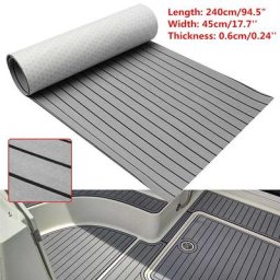 Tapis de sol antidérapant en teck feuille oligfoam auto-arina pour voiture et bateau 240x45x0.6cm