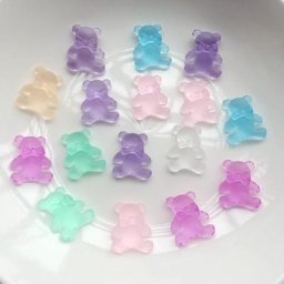 Cabochon d'ours kawaii de couleurs mélangées embellissements de scrapbooking album à dos plat en