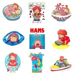 Patchs de dessin animé Anime Ghibmovies Ponyo pour vêtements autocollants de transfert de chaleur