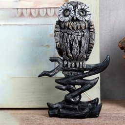 Statue d'aigle hibou perché sur arbre Sculpture d'animal ornement Figurine accessoires Photo
