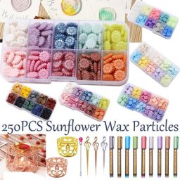 Lot de 100 pièces de cire à cacheter en forme d'étoile 3 séries de perles de cire pour timbres