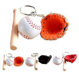 Mini batte de baseball isotSet pendentif porte-clés clé sac à dos décoration de clé de voiture
