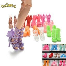TOYZHIJIA – Chaussures à talons hauts pour poupée Barbie sandales à la mode avec nœud papillon