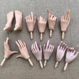 Butter Hands and and Feet Accessrespiration for Girl Lettrage Butter Parts White Beige Flower