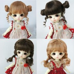 Cheveux tressés rétro pour poupée en céramique BJD cheveux ultraviolets imitation mohair tête