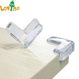 Protecteur de coin de table en silicone transparent pour enfant et bébé lot de 4 pièces