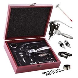 Ouvre-bouteille professionnel en acier inoxydable ouvre-bouteille avec boîte-cadeau en bois