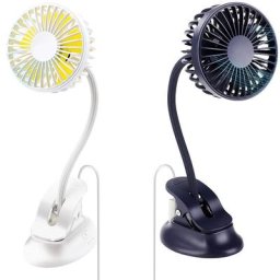 Mini Ventilateur de Poussette à réinitialisation Portable Flexible Pliable Rechargeable par USB