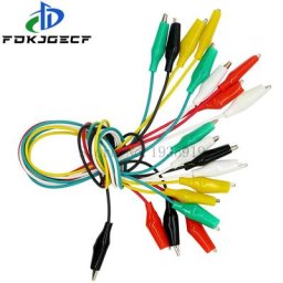 10 pièces de pinces Crocodile électriques DIY fils de Test Crocodile à Double extrémité