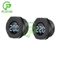Testeur de tension rond DC/AC affichage numérique LCD 0-PZEM-019V V/30-300V voltmètre de moto