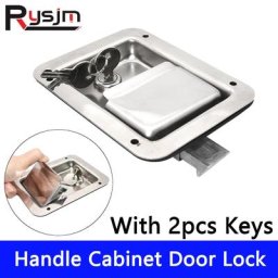 Serrure de porte d'armoire à poignée en acier inoxydable HD loquet à palette prédire voiture
