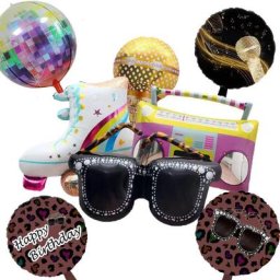 Grand Microphone brillant doré Ballons de lunettes de soleil en aluminium fournitures de fête