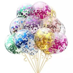 Ballons confettis multicolores en latex transparent décorations métalliques à paillettes pour fête