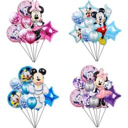 Ballons en aluminium Minnie Mouse pour enfants décoration de fête d'anniversaire de dessin animé