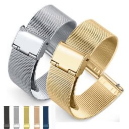 Bracelet de montre milanais universel 12-22mm libération rapide maille acier inoxydable