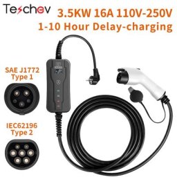 Chargeur de véhicule électrique à courant réglable chargeur EV portable pour voiture IEC 62196