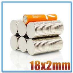 Aimants ronds Super puissants 18x2mm en néodyme 1 à 500 pièces petits aimants permanents 18x2mm